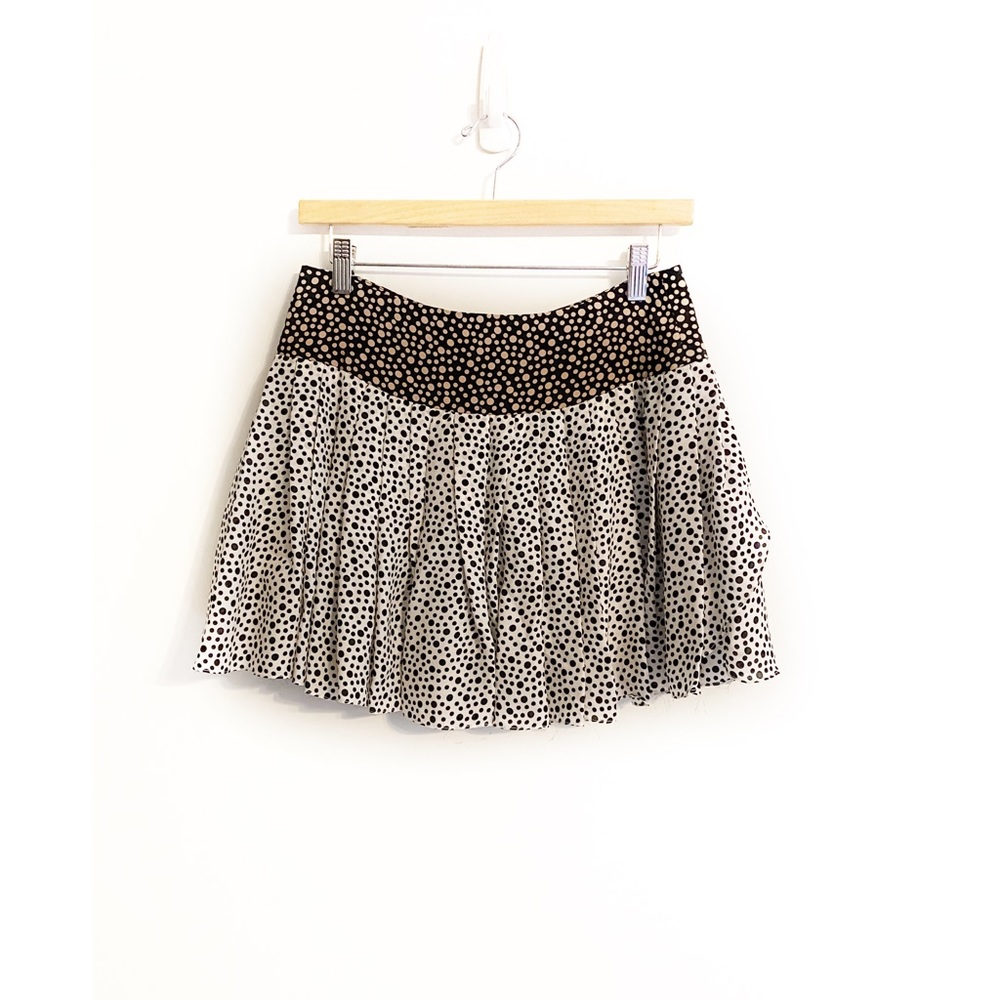 OTTE NEW YORK Silk Polka Dot Mini Skirt